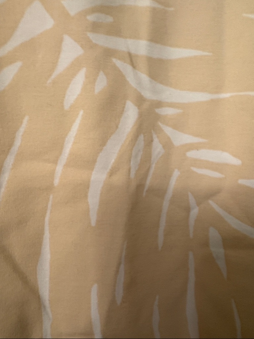MAHI GOLD Charlotte Cream and White Palm print Sleeveless A-Line Dress - Picture 3 of 5